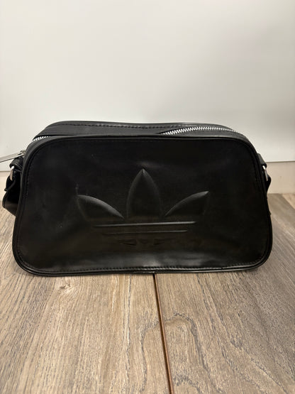 Adidas Originals Trefoil Black Leather Shoulder Bag