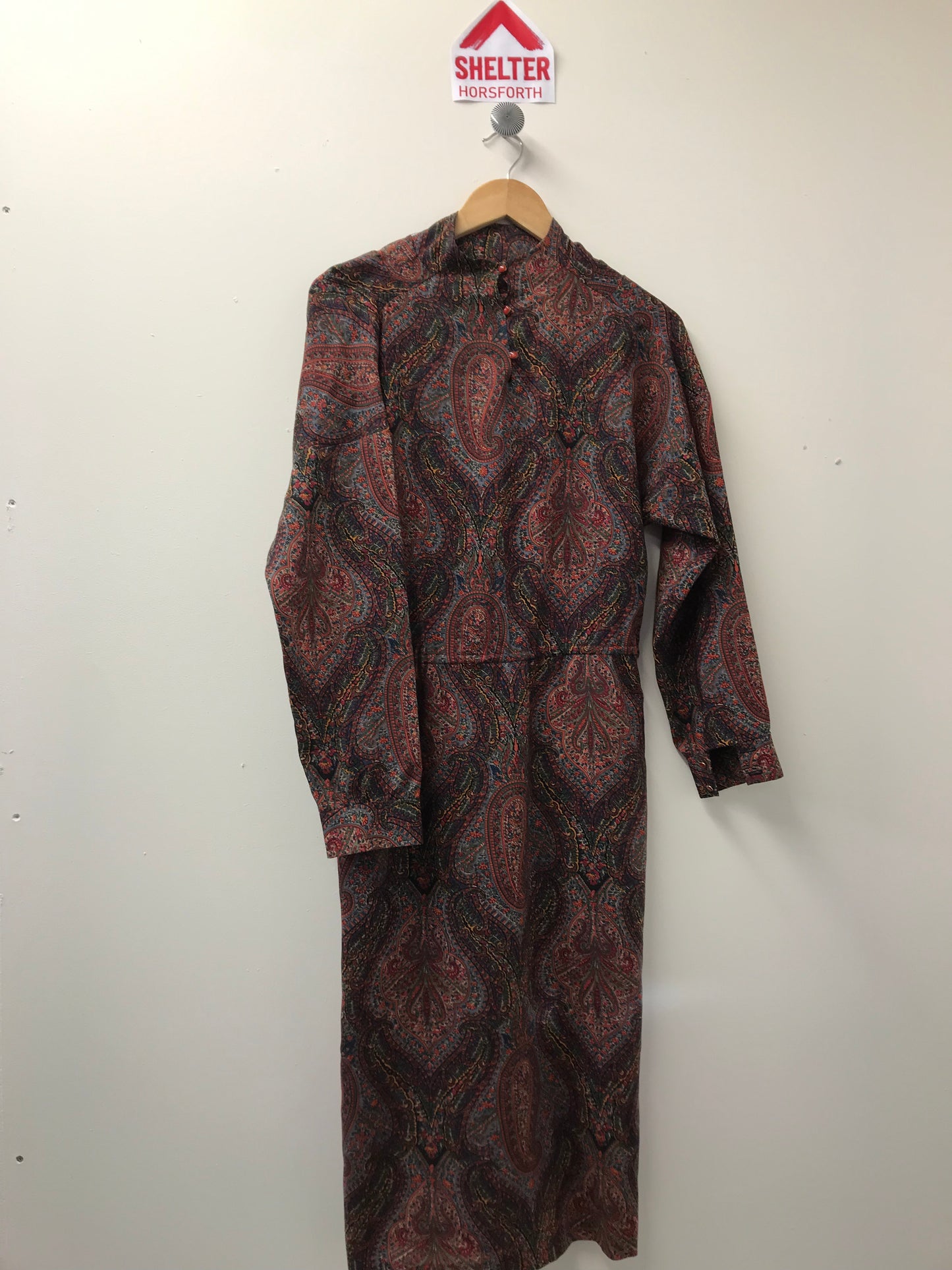 Vintage Multi Coloured Paisley Mid Length Dress