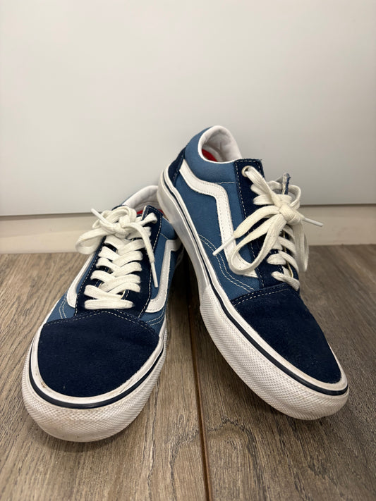 Vans Skate Old Skool Navy and White Mens Trainers Size 7