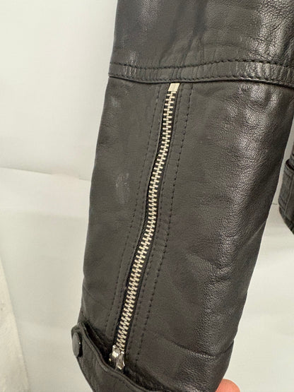 AllSaints Conroy Men’s Leather Biker Jacket Size S