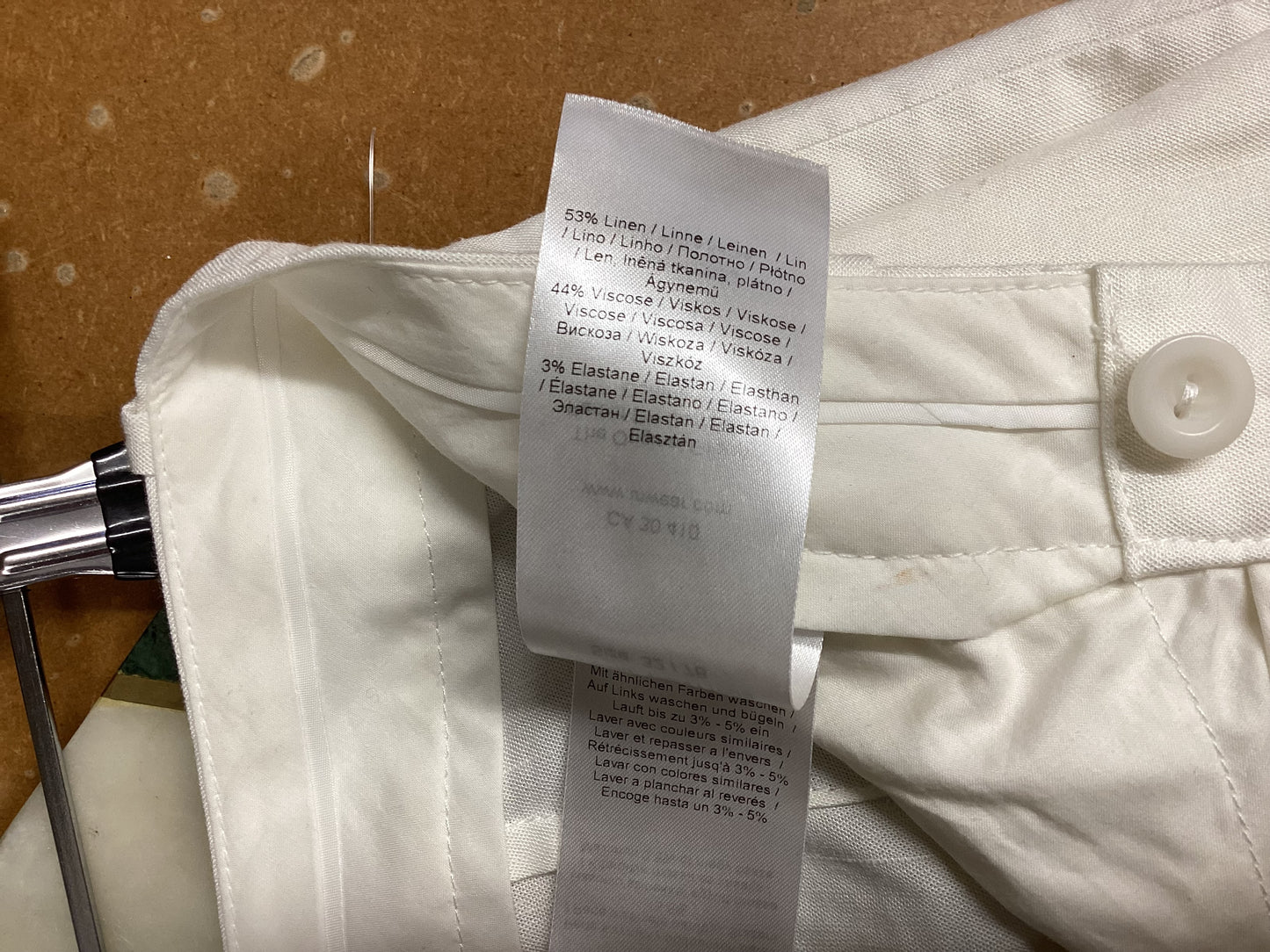 InWear, White Smoke, Trouser, Size 6, 53% Linen BNWT