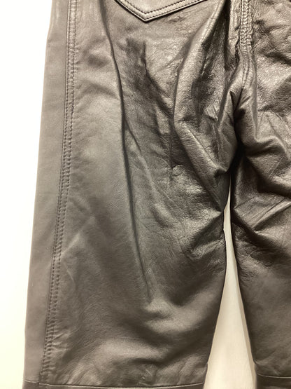 Vintage 90’s Y2K Black Leather Pants Size Small 24” Waist