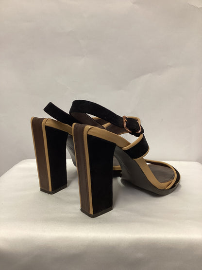 Véronique Branquinho Black, Brown and Beige High Heel Sandals 8