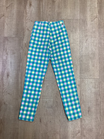 Lucy & Yak Pastel Multicolour Checked Highwaist Trousers Size XS