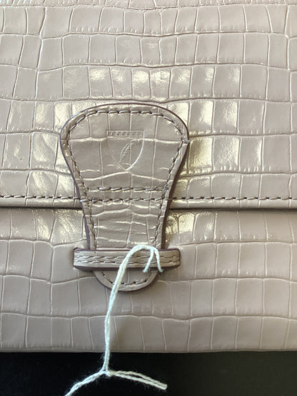 Aspinal of London  Crocodile embossed Travel Wallet Mauve