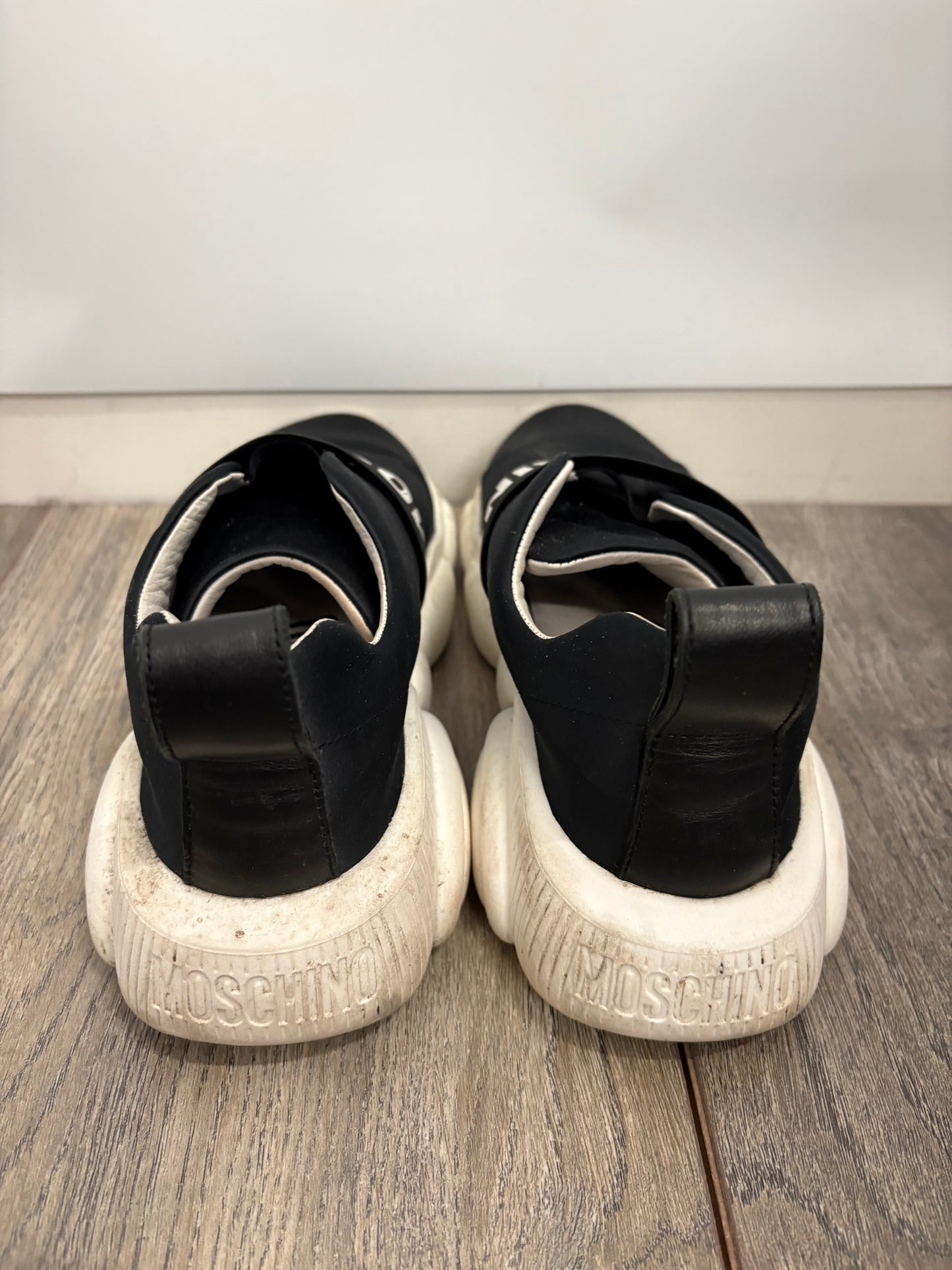 Moschino Black Slip-On Trainers Size 6.5 (EU 40)