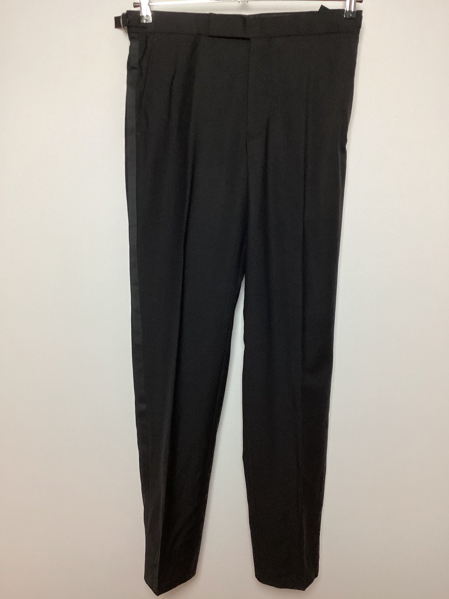 Richard James Savile Row Classic Wool and Mohair Black Trousers Size 32R