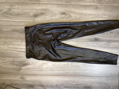 Zara Trafaluc Black Pleather Leggings Size M