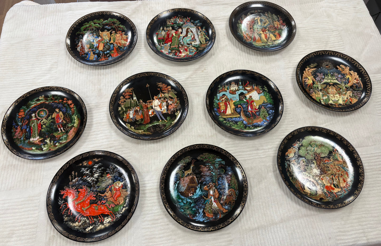 10x Vintage Tianex Russian Legends Collector Plates