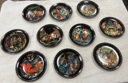 10x Vintage Tianex Russian Legends Collector Plates