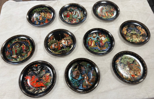 10x Vintage Tianex Russian Legends Collector Plates