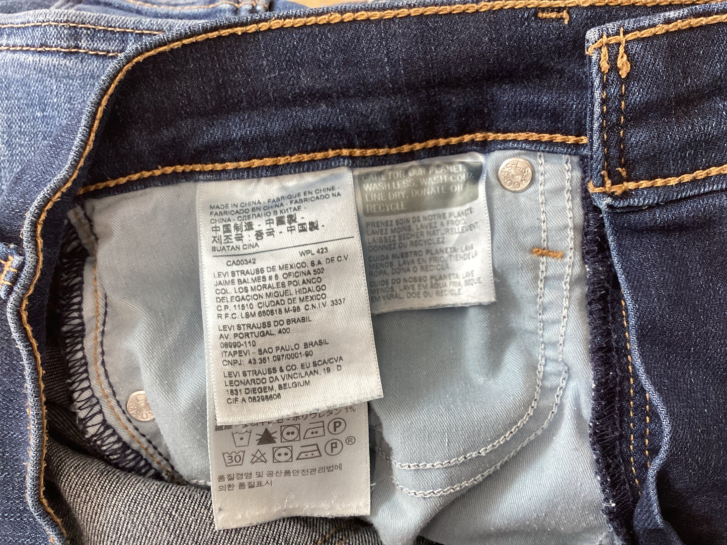Levi, Dark Wash Denim Jeans, 311 Shaping Skinny, 27'', UK Size 8