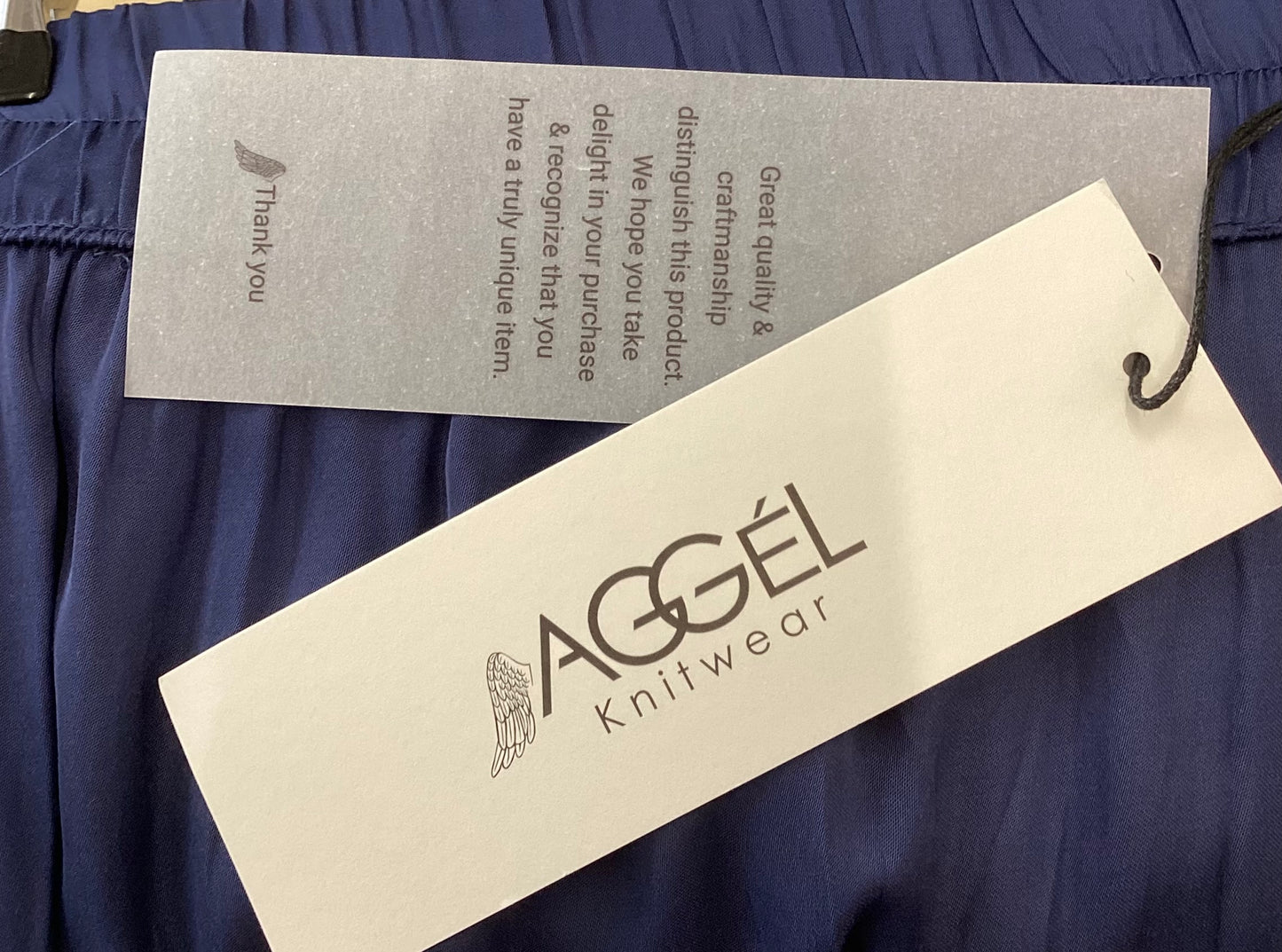 Aggel Knitwear, Blue, Wide Leg Trouser, Size XL, BNWT, Brand New With Tags