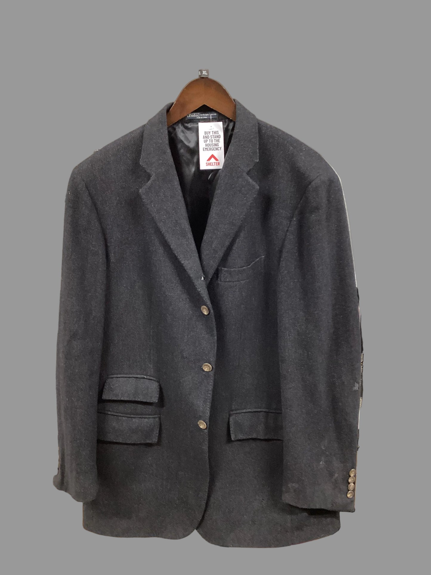 Ralph Lauren Dark Grey Cashmere Blazer Size 44