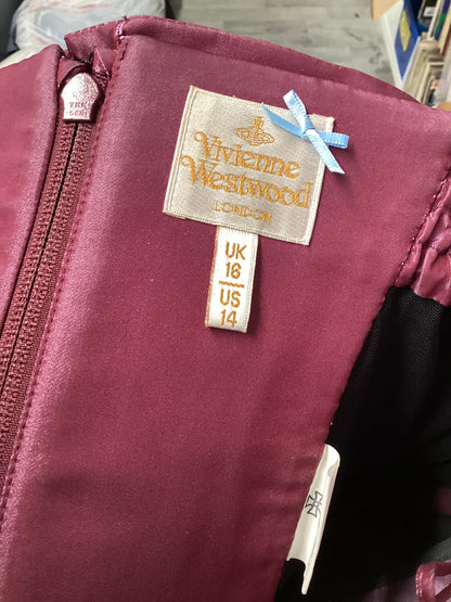 Vintage Vivienne Westwood Pink Taffeta Corset Size 16