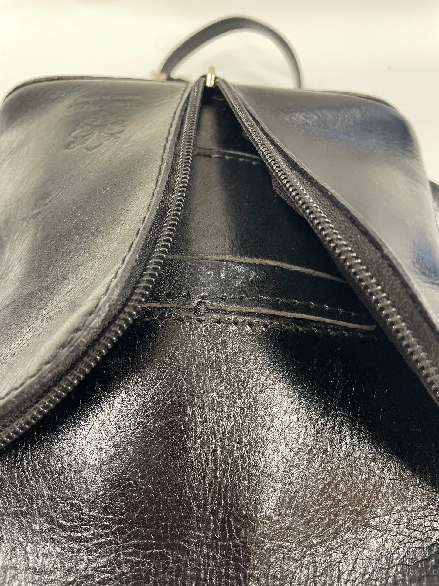 Vintage Vera Pelle Black Leather Shoulder bag in Black