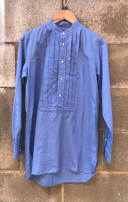 Ralph Lauren Polo 100% Cotton Blue Half Buttoned Shirt Uk Size 8