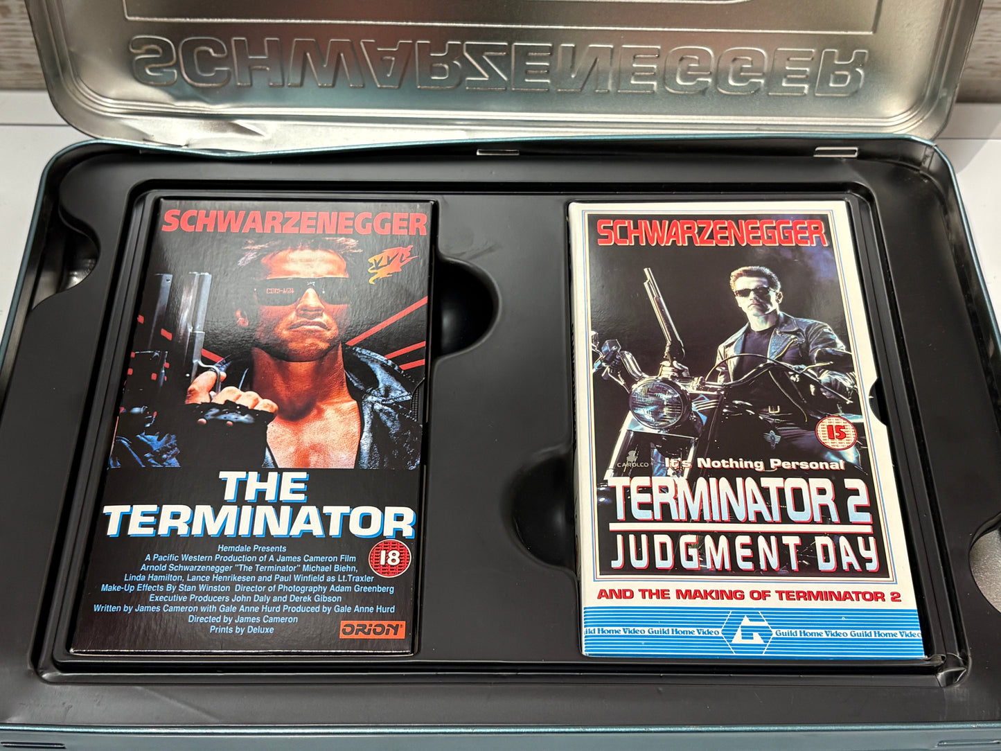 T2 Terminator 1 & 2 VHS Tin Boxset Limited Edition