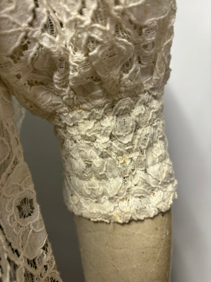 Jeff Gallano White Lace Dress Small