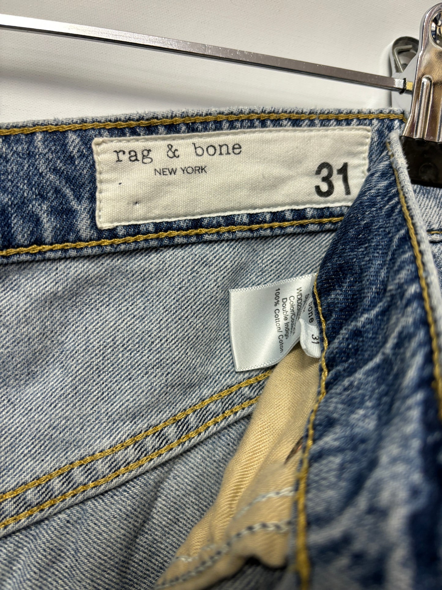 Rag and Bone Blue High Loose Flared Jeans 31