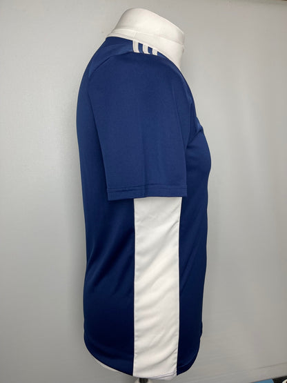 Adidas Blue and White Top Small