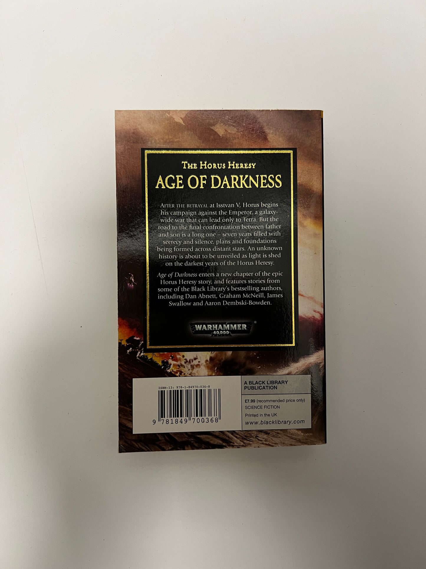 Horus Heresy: Age of Darkness by Christian Dunn Paperback