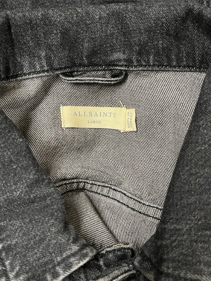 AllSaints Grey Denim Jacket Large