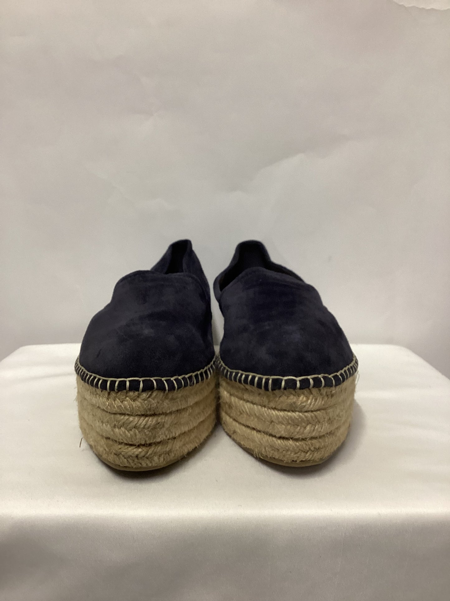 Miu Miu Navy Suede Platform Espadrilles 7.5