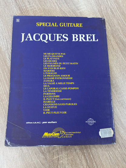 Special Guitare Sheet Music Book by Jacques Brel