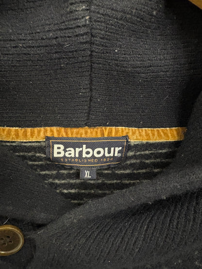 Barbour Mens Witham Shawl Neck Navy Lambswool Jumper Size XL