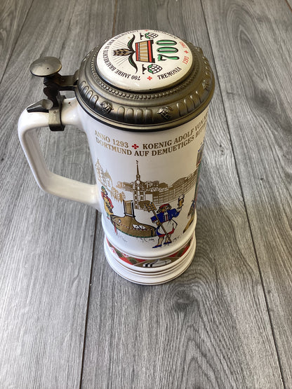Limited Edition Dortmunder Unionbrauerei Porcelain Beer Stein 1993