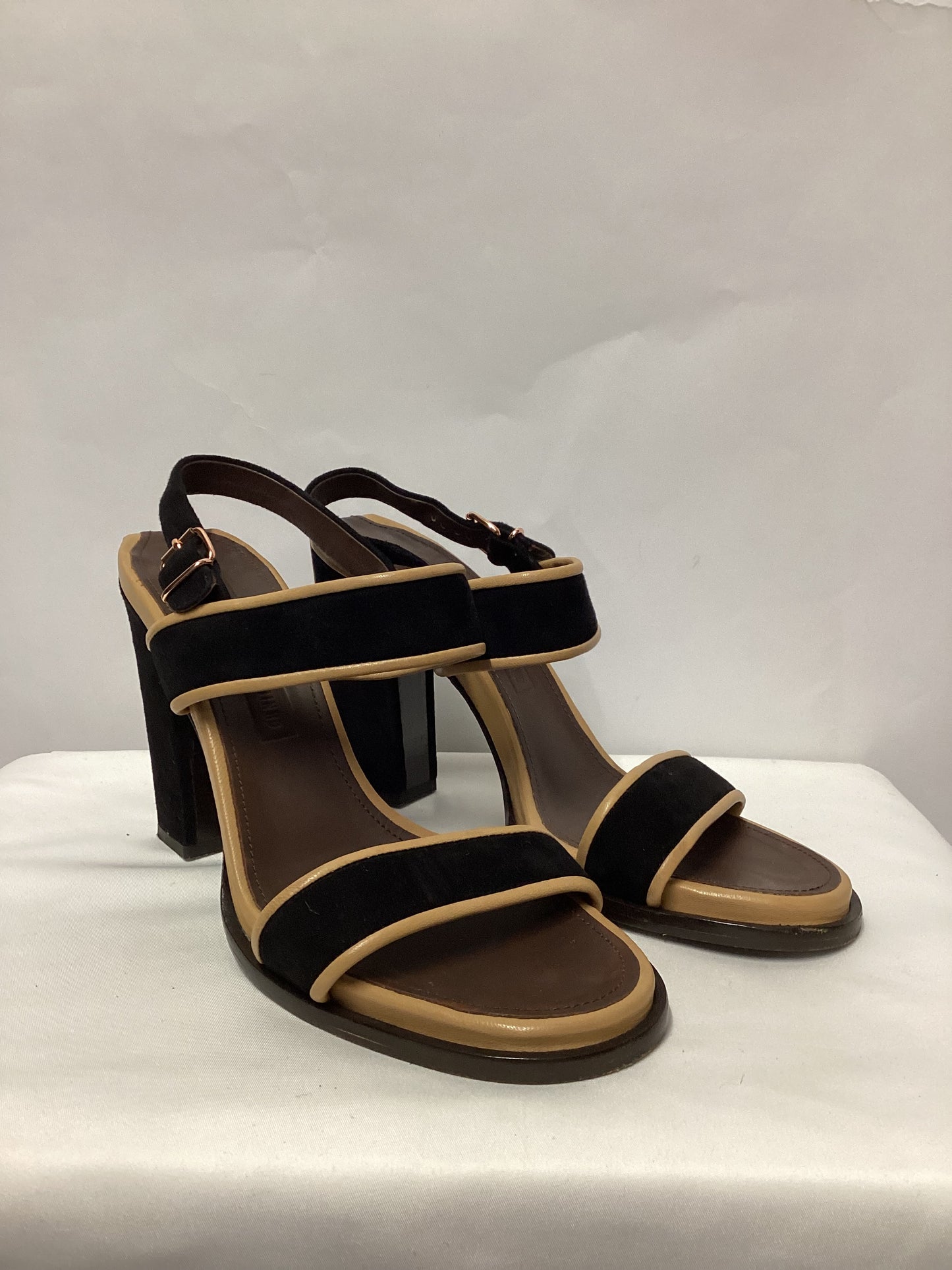 Véronique Branquinho Black, Brown and Beige High Heel Sandals 8