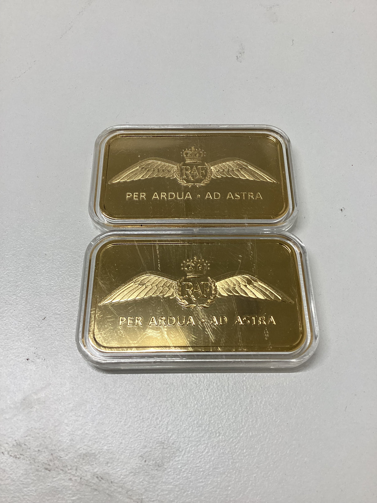 RAF Centenary Gold Plated Ignots