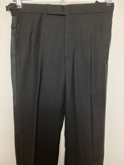 Richard James Savile Row Classic Wool and Mohair Black Trousers Size 32R