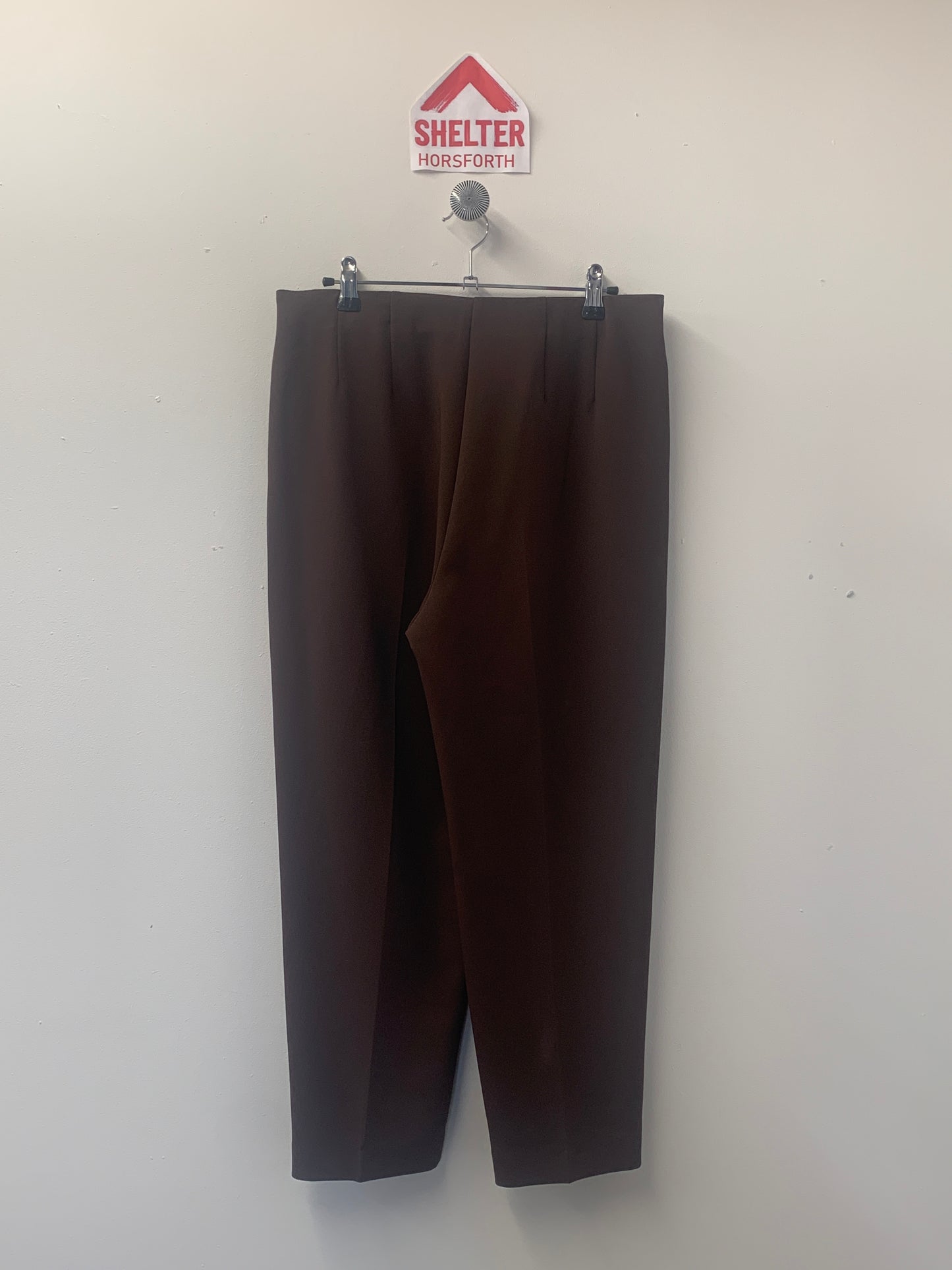 BNWT M&S Dark Chocolate Brown Smart Trousers Size 12 Short