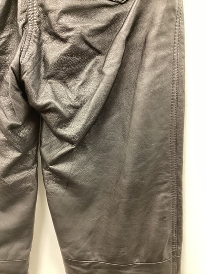 Vintage 90’s Y2K Black Leather Pants Size Small 24” Waist