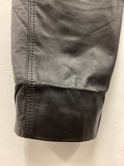 Vintage 90’s Y2K Black Leather Pants Size Small 24” Waist