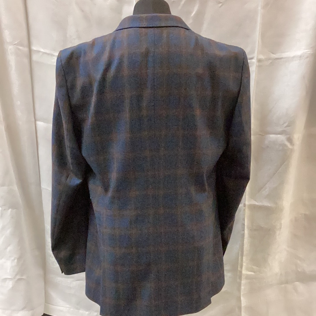 Ted Baker Tartan Navy Blue Jacket 44R