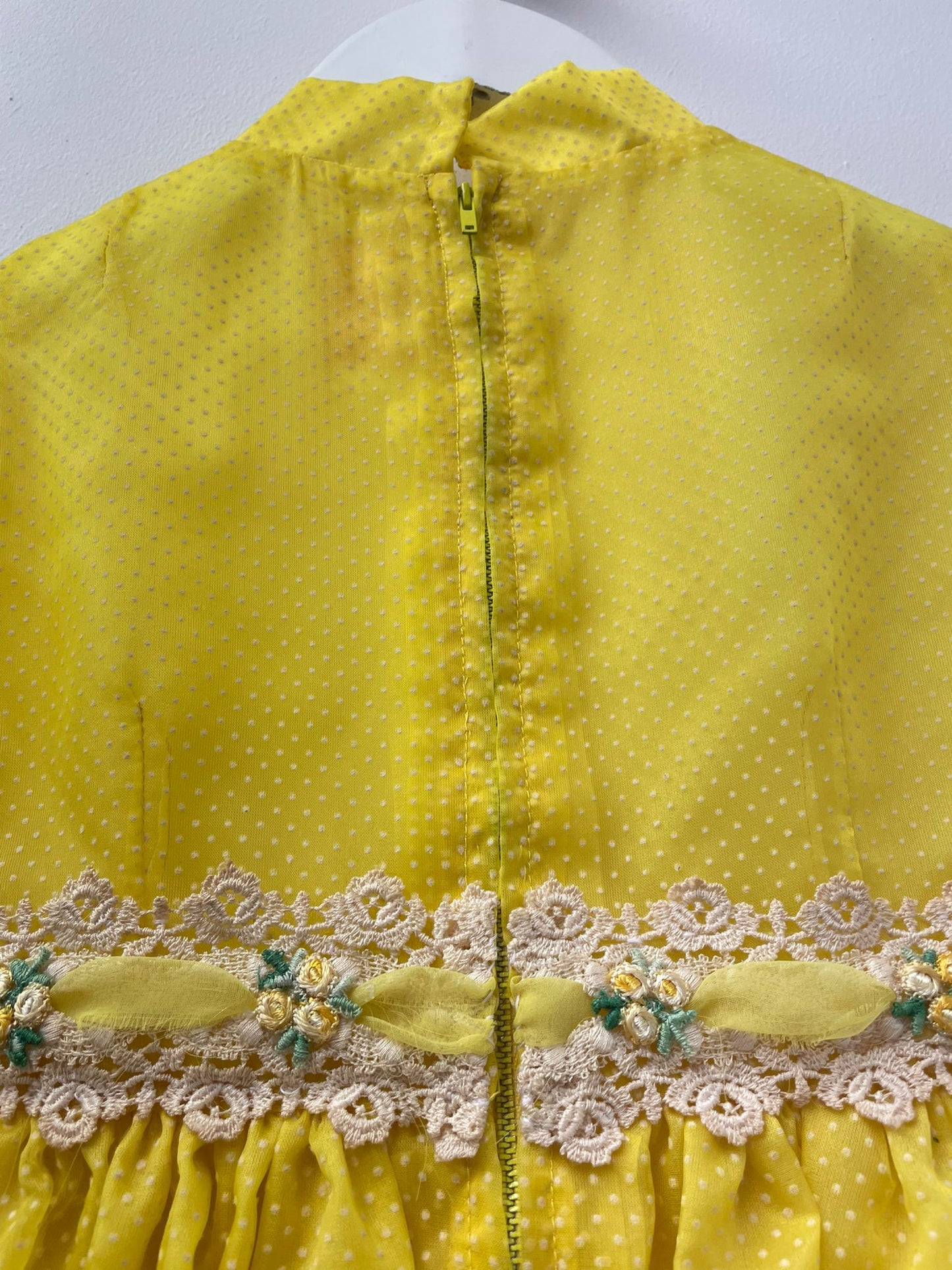 Vintage Yellow Children's Custom-Made Dress by Virginia Williams