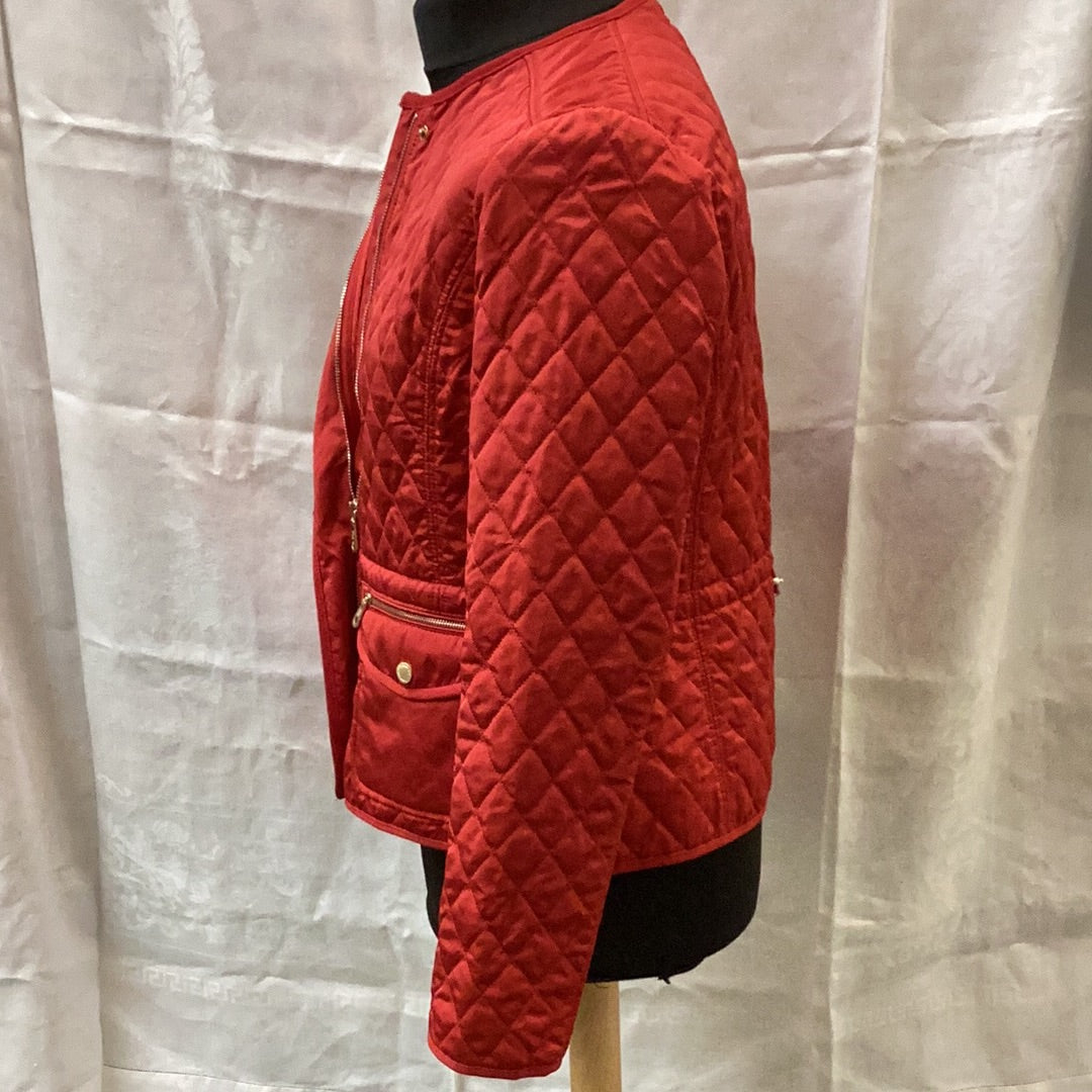 Massimo Dutti Red Quilted Jacket_EUR XL/USA XL