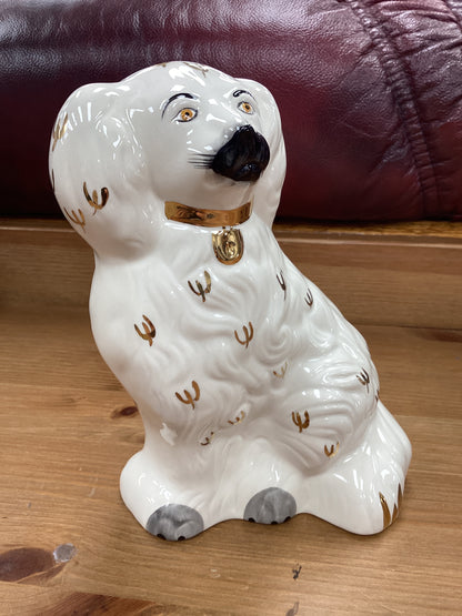Beswick Ceramic Cream Gold Mantle Spaniel Dog
