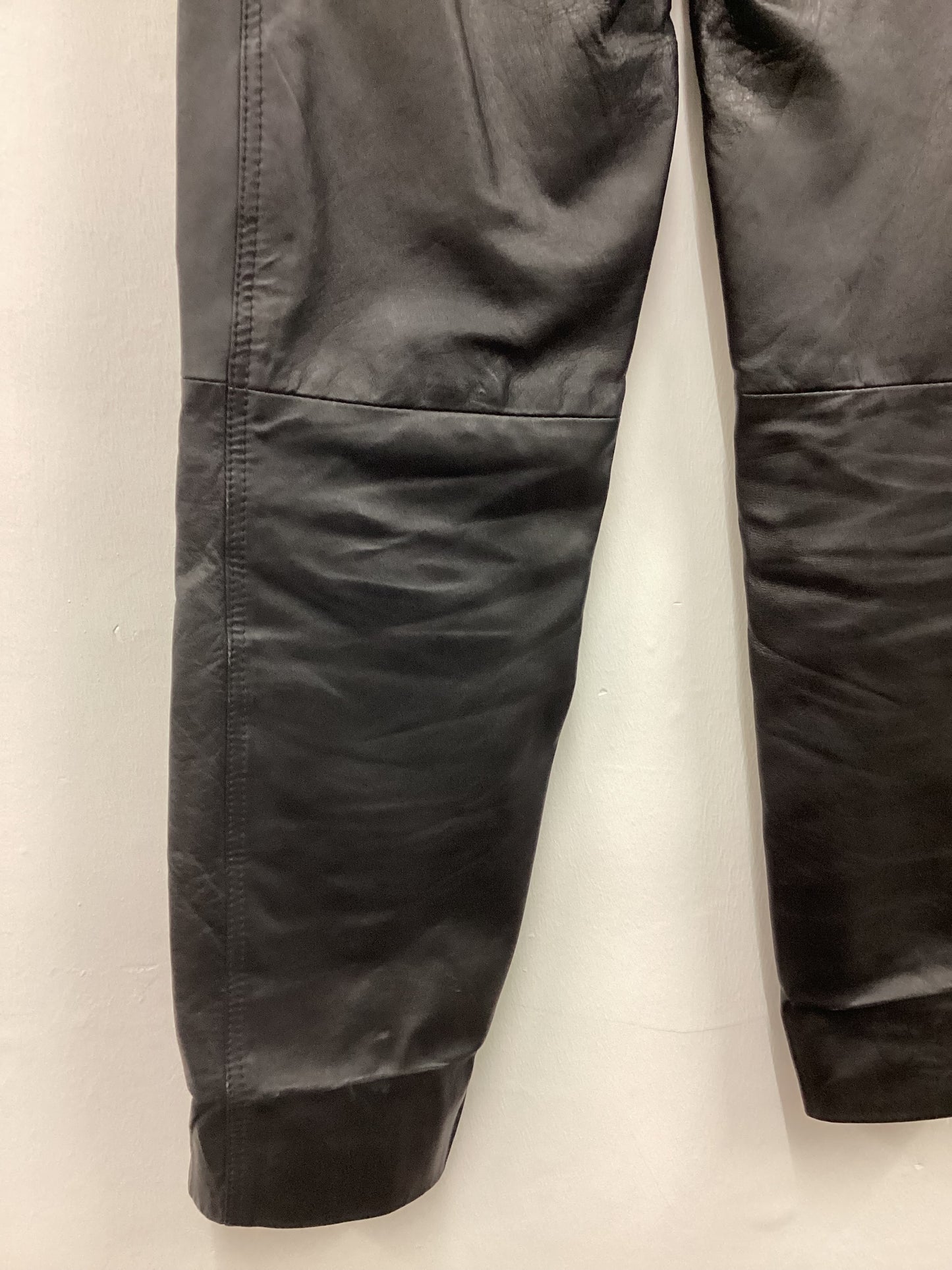 Vintage 90’s Y2K Black Leather Pants Size Small 24” Waist