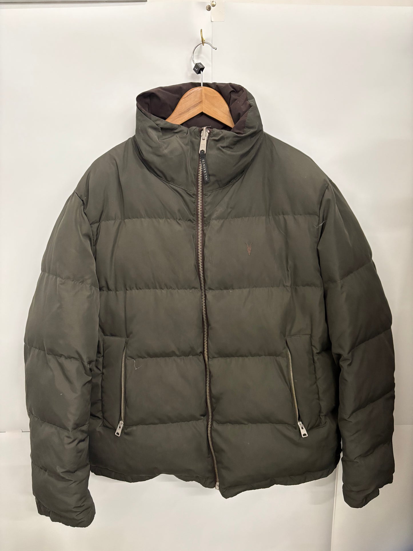 AllSaints Mens Novern Reversible Ramskull Puffer Jacket Size L