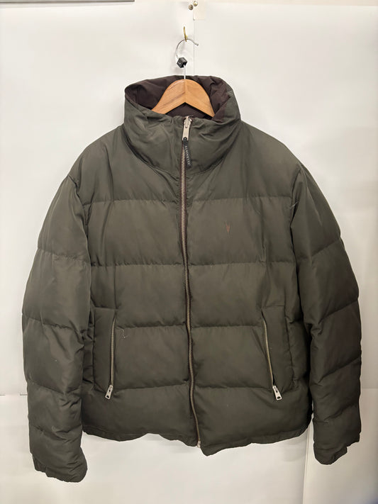 AllSaints Mens Novern Reversible Ramskull Puffer Jacket Size L