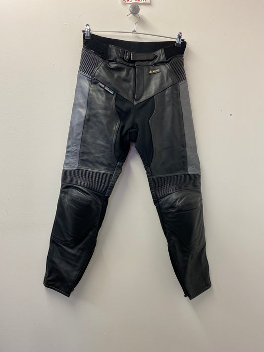 Akito Body Guard CE Protection Leather Biker Trousers Black Size 14