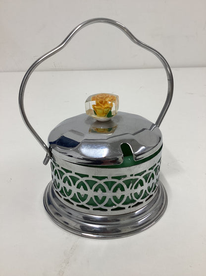 Vintage Milk Glass Preserve Pot