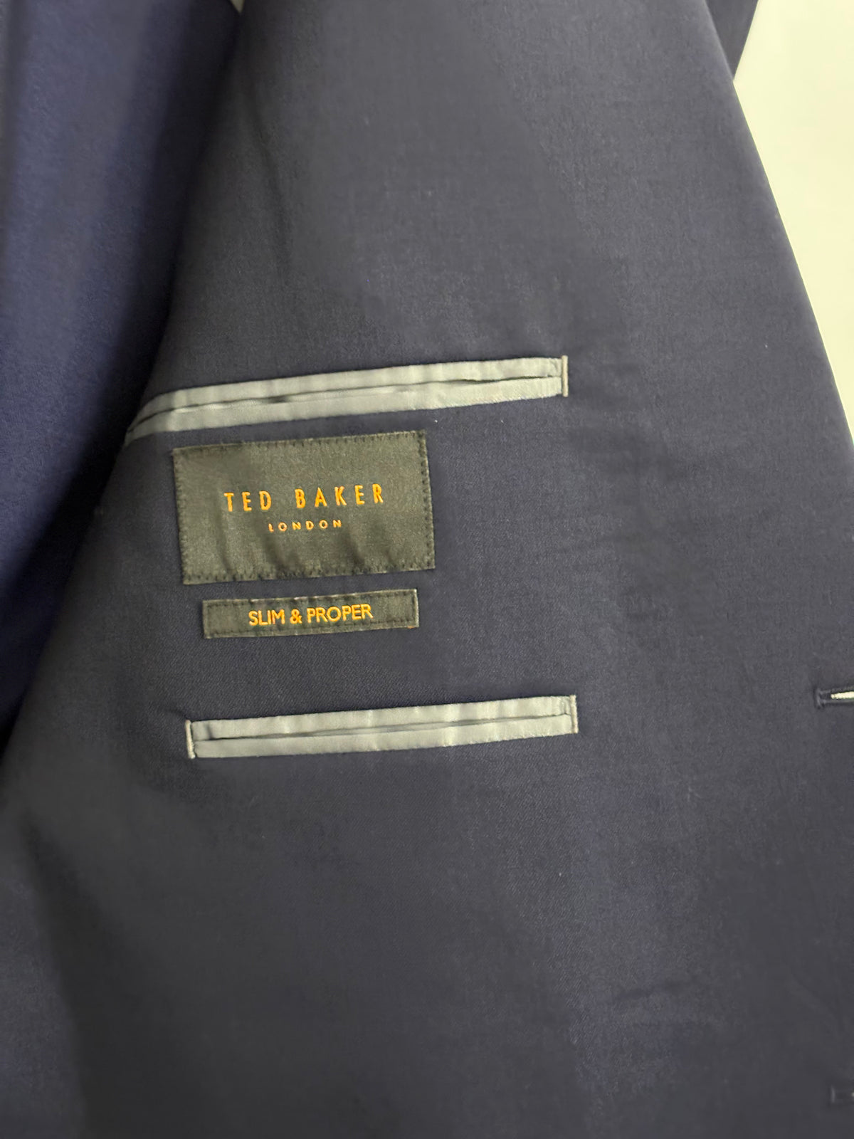 Ted Baker London Mens Navy Suit Jacket Size 44R