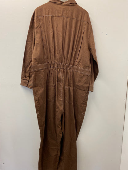 BNWT Lucy and Yak Carmen Jumpsuit Organic Cotton Oak Brown 2XL