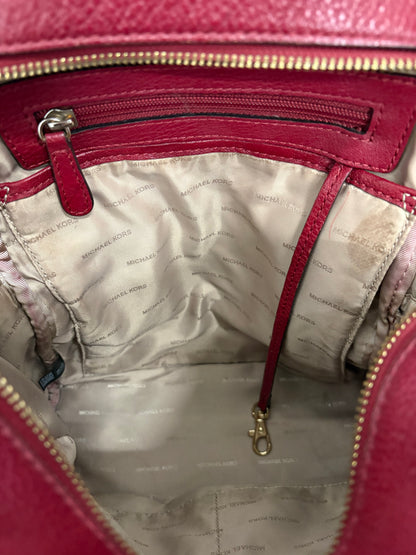 Michael Kors Rhea Red Leather Backpack