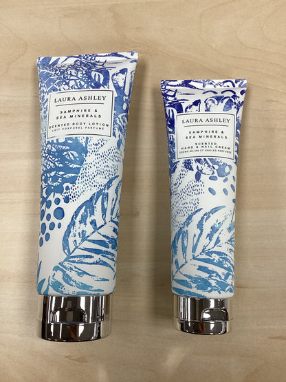 New Sealed Set Of 2 Laura Ashley Samphire Sea Minerals Body Lotion Hand Nail Cream